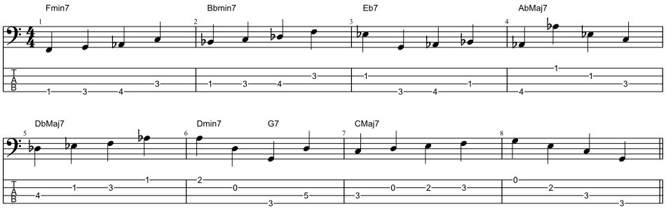 Connect Chord Tones (Root and Fifth) using Scale Tones
