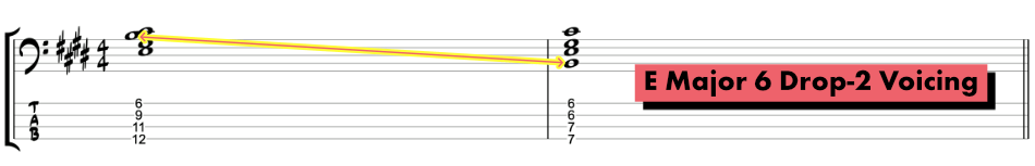 Drop 2 chords - Example 1