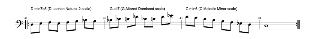 Example 2 - Broken Interval (2nds) + Consecutive Note Groupings (4-Notes) + Scalar Runs