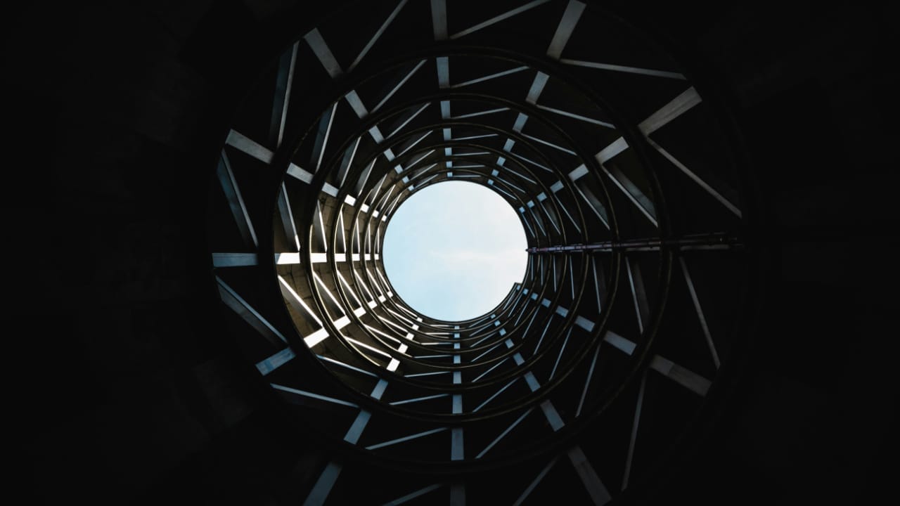 What Are Arpeggios - Geometric image of a parking garage by Aron Van-De Pol