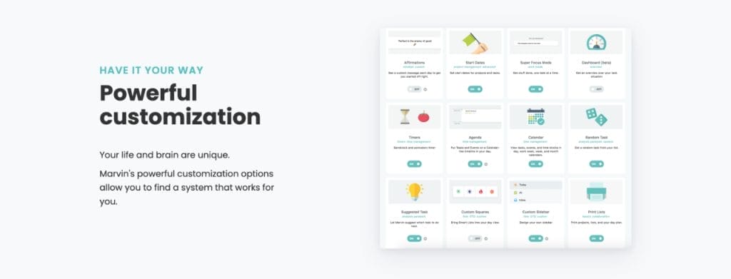 Amazing Marvin - Powerful Customization