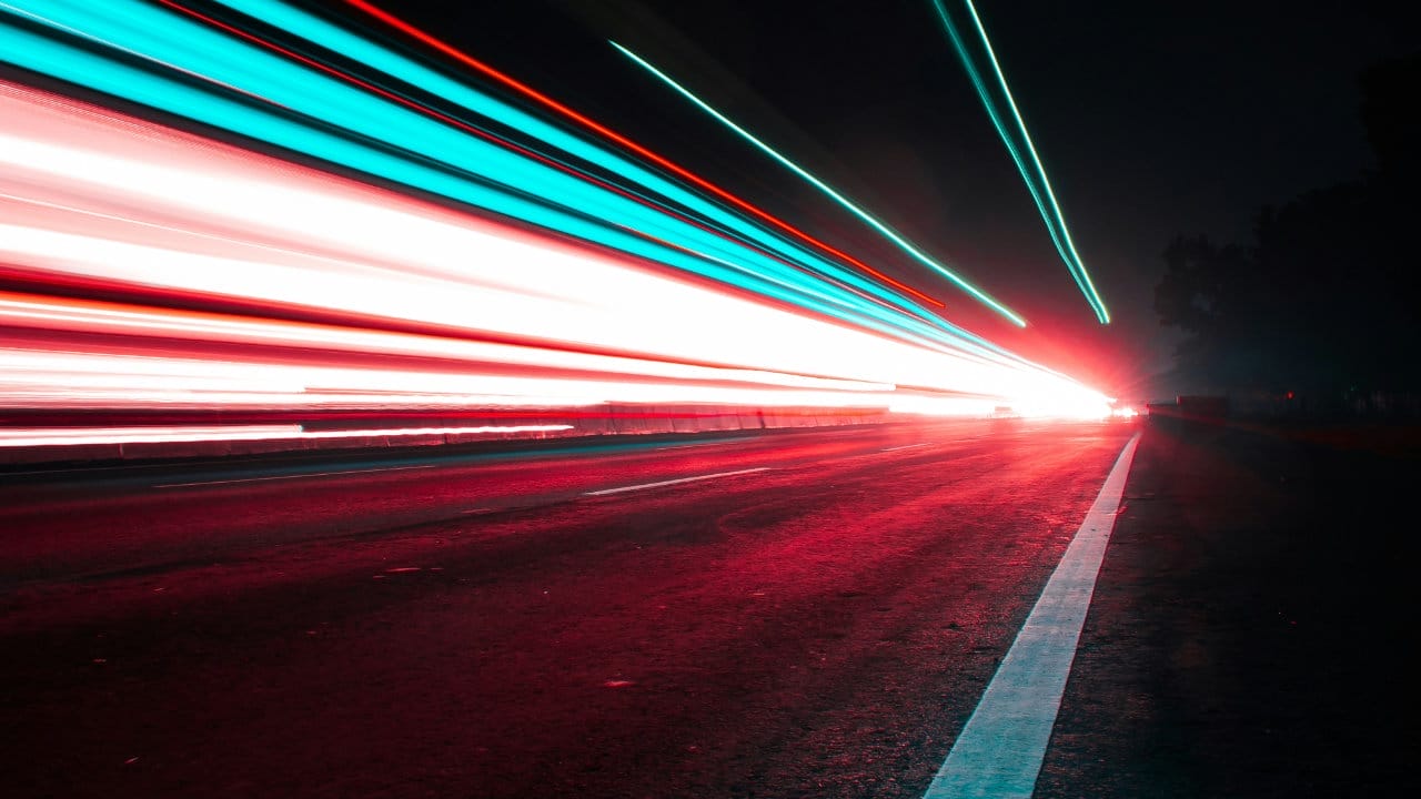 Play Faster On Bass - Image of fast moving lights by Agung Raharja