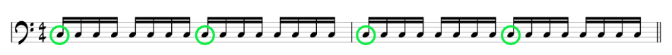 Example 3 - Feel the larger rhythm