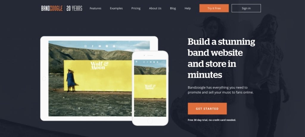 Bandzoogle: Build a stunning musician-website in minutes