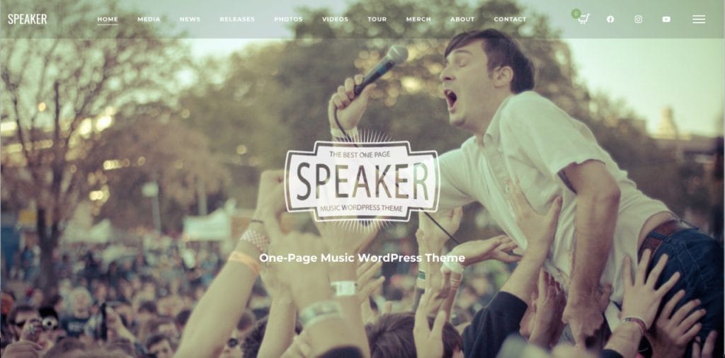 Speaker - One-Page Music Wordpress Theme