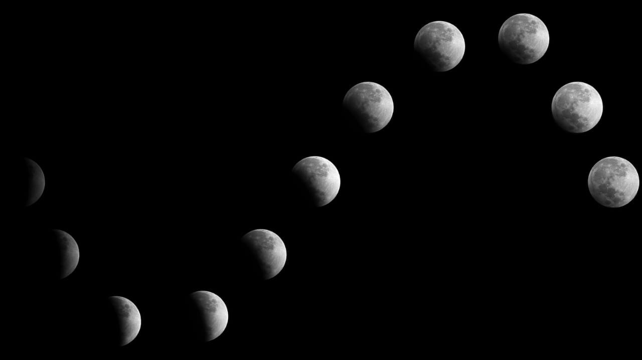 Modes in Music - Image of a sequence of moons by Mason Kimbarovsky