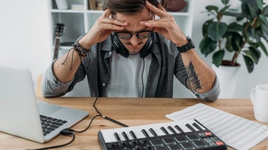 Music producer frustrated and stuck in a musical rut