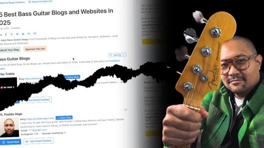 Posido Vega named in Top 25 Bass Guitar Blogs