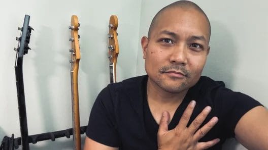 Posido Vega with hand on his heart