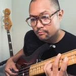 Posido Vega - Practicing the bass guitar
