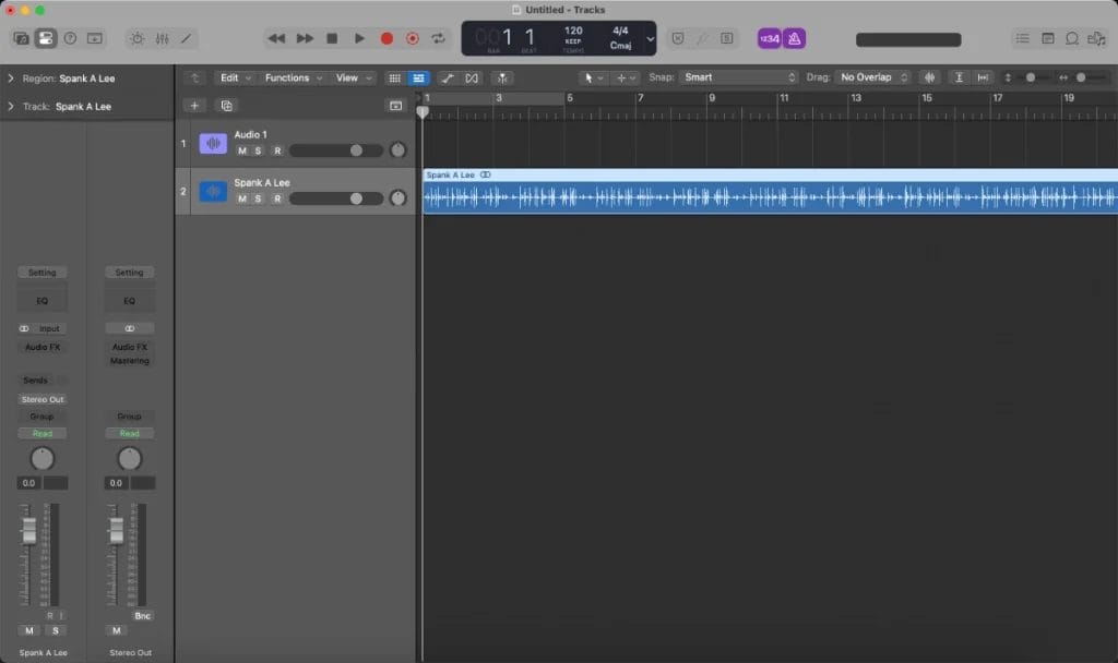 Logic Pro - Import Audio Track