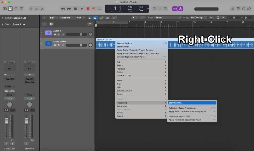 Logic Pro - Stem Splitter