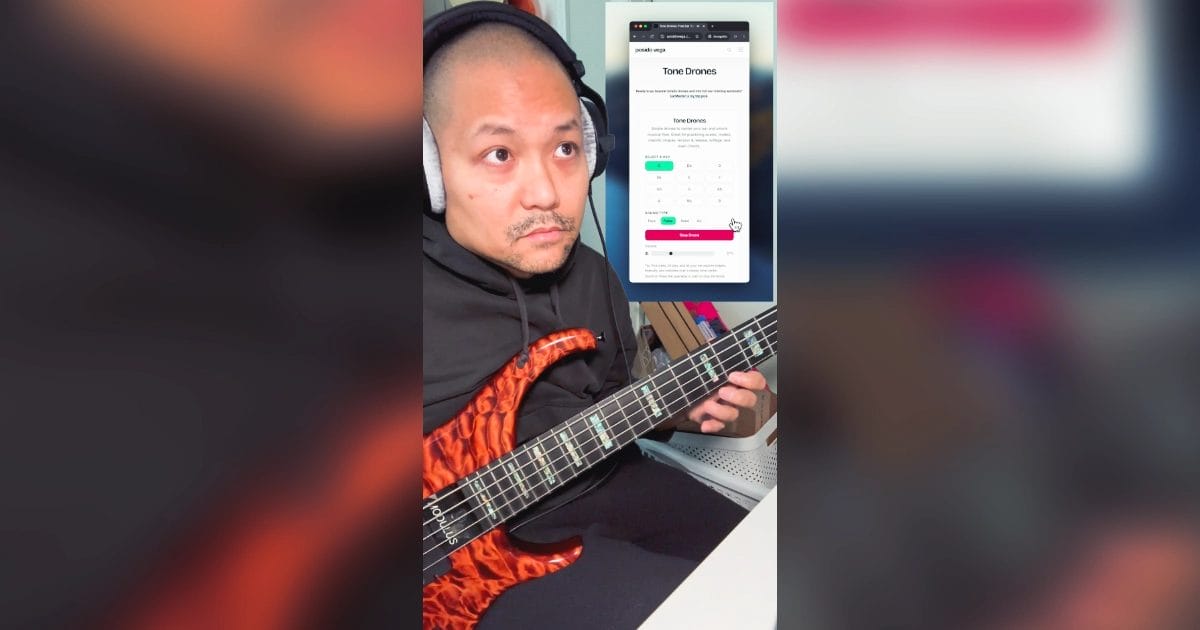 Practicing over tone drones