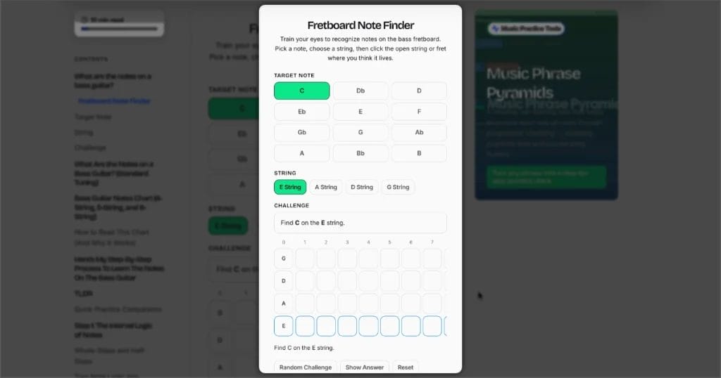 Fretboard Note Finder