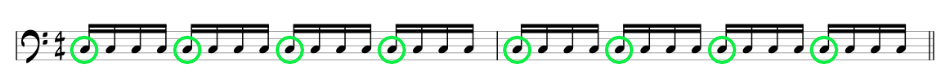 Example 2 - Feel the larger rhythm