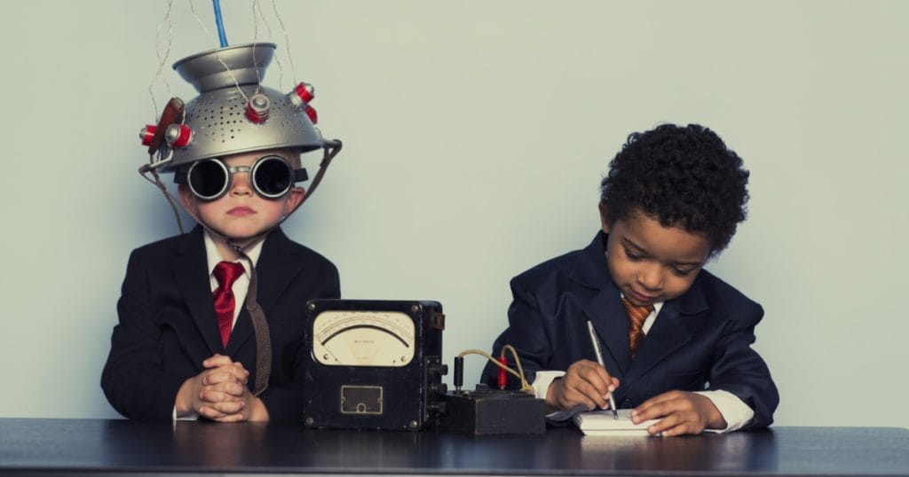 Two boys with different approaches to thinking