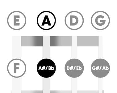 Enharmonic notes - A# Bb